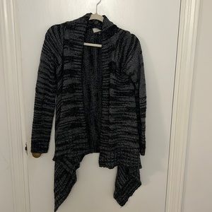 Cotton on sweater duster in gray and black, size XS